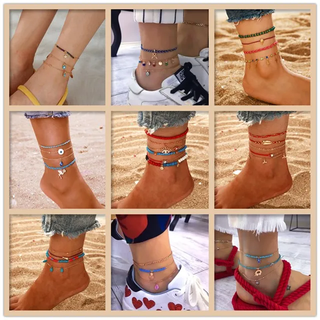 2020 New Fashion Bohemia Anklets for Women Foot Accessories Summer Beach Bracelet Ankle On The Leg Female Ankle 2020 New Fashion Bohemia Anklets for Women Foot Accessories Summer Beach Bracelet Ankle On The Leg Female Ankle