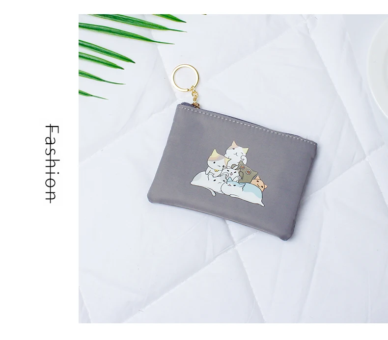 JANE'S Кожаный Модный женский кошелек для монет мини короткий милый кошелек с кошкой для мелочи мини-сумка клатч сумочка Carteira Feminina