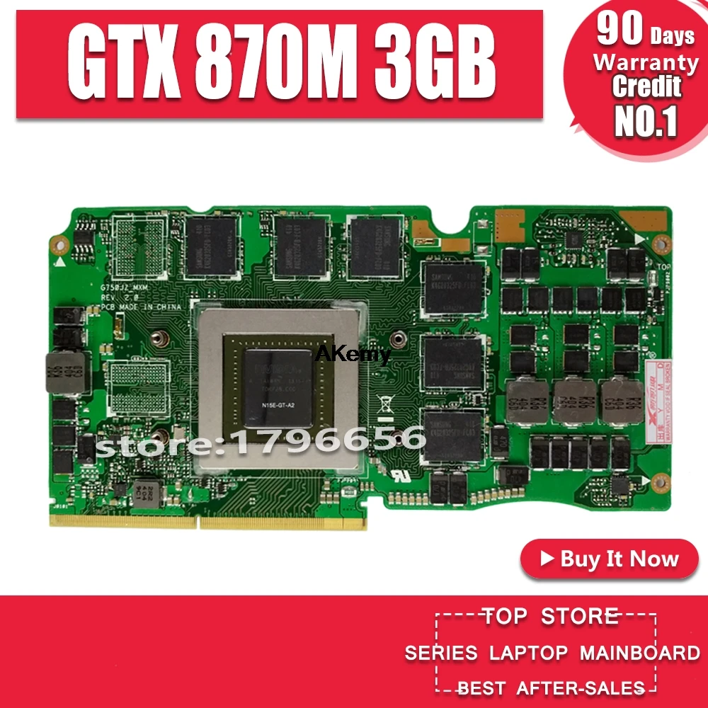 cheap For Asus ROG G750JZ GTX870M GTX 870M N15E GT A2 3GB Laptop VGA Graphic card Video card
