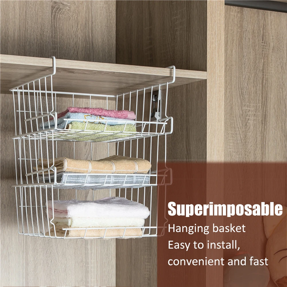 Домашняя корзина для хранения подвесная шкаф стеллаж кухонная перегородка