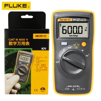 

FLIUKE 100% Original 101 Mini Digital Multimeter Auto Range for AC/DC Voltage Resistance Capacitance Frequency Duty Cycle Tester