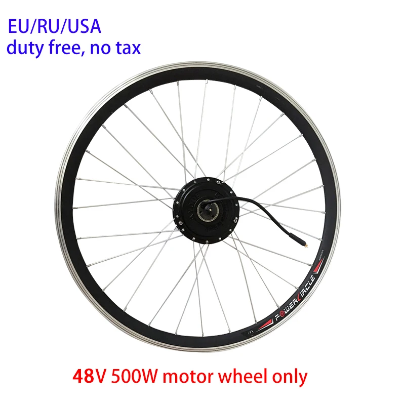 EU RU Duty Free No Tax 36V 250 W-500 W комплект для электрического велосипеда с 36V10AH батареей ebike комплект для переоборудования электрического велосипеда ПЕРЕДНЯЯ СТУПИЦА двигателя - Цвет: 48V 500W front wheel