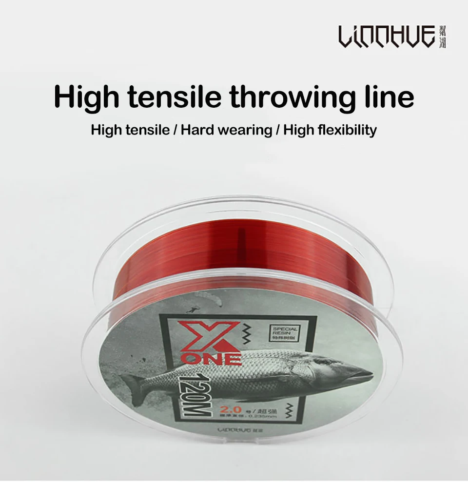 

LINNHUE 120 Meters Japanese Original Silk Line Fishing Main Line, Sub-Line Nylon Strong Pull Table Fishing Rod Fishing Line