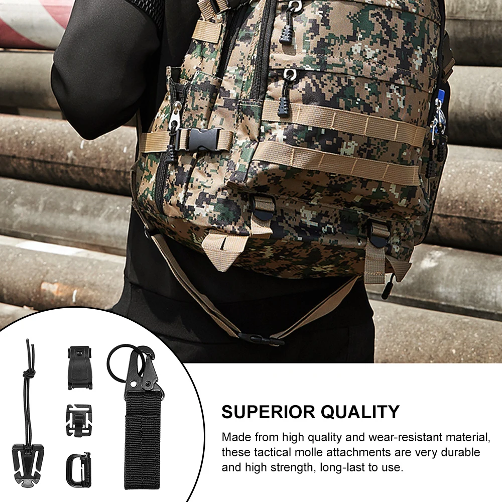 DETUCK TM Molle Tactical Belt Clip Strap Webbing Ending Clip Plastic Closure Clip Backpack Bag Accessories