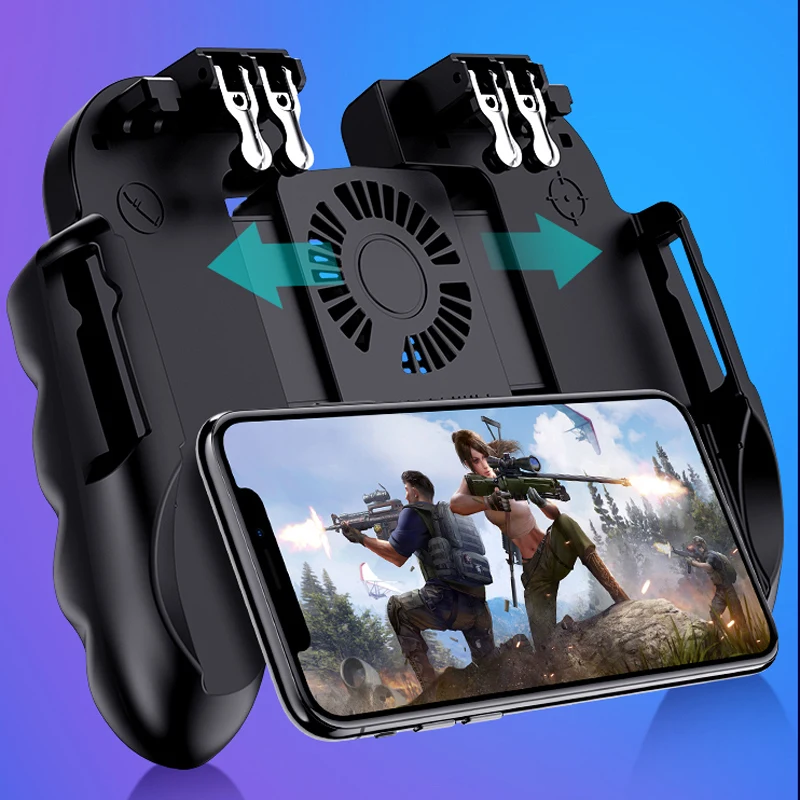 Мобильный игровой геймпад кулер охлаждающий вентилятор Fire PUBG мобильный игровой контроллер Джойстик металлический L1 R1 триггер