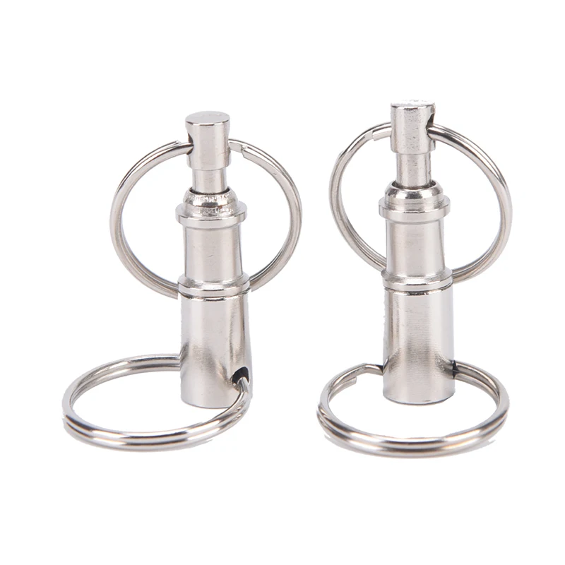 2 шт./компл. Сталь съемная цепочка для ключей на открытом воздухе двойной Съемный