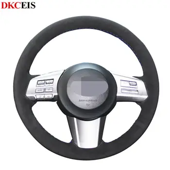 

DIY Hand-stitched Black Soft Suede Car Steering Wheel Cover for Subaru Legacy 2011 2010 Outback 2010 2011