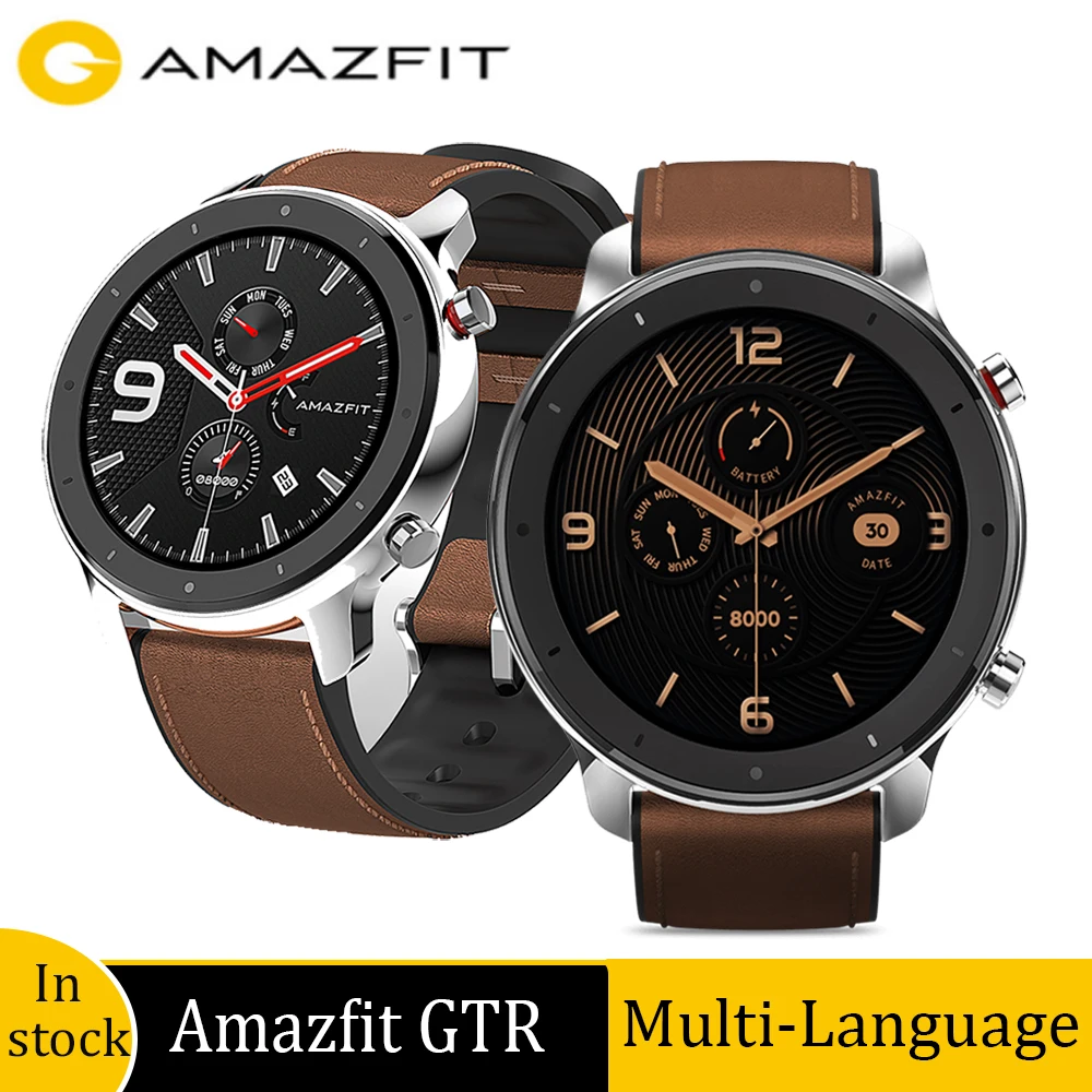 Глобальная версия Amazfit GTR 47 мм GPS Смарт-часы влажные спортивные часы информация и