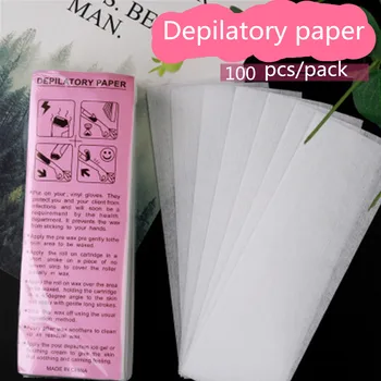 

100pcs/lot Non Woven Epilator Wax Strip Body Cloth Hair Remove Wax Paper Rolls High Quality Hair Removal Wax Strips Pad