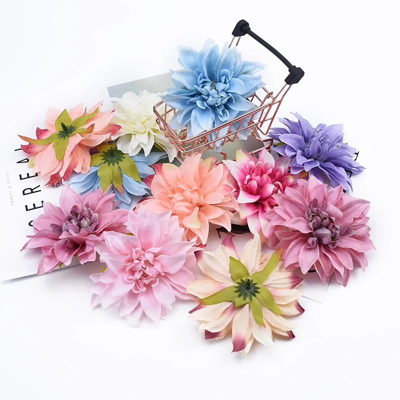 50/100 조각 장식 꽃 홈 장식 액세서리 DIY 선물 상자 scrapbooking 웨딩 브로치 저렴한 인공 꽃