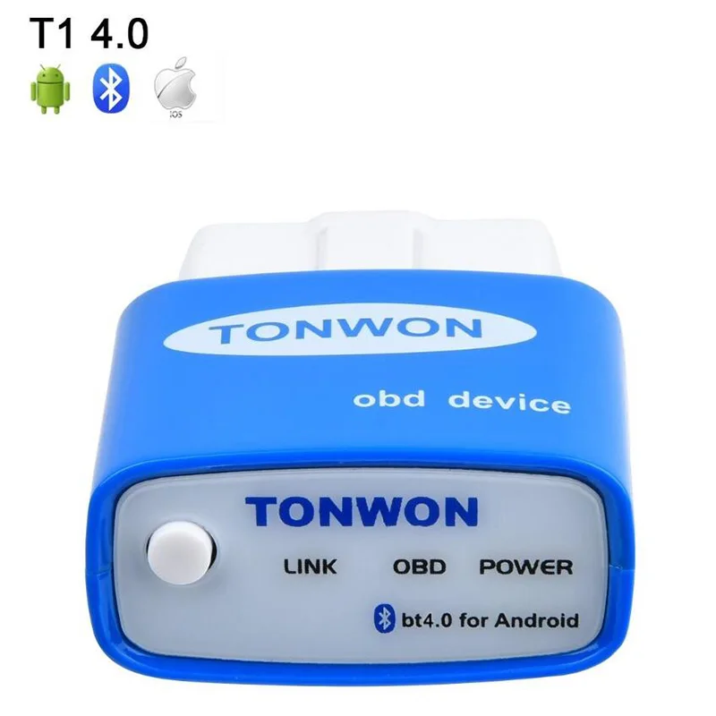 TONWON Автомобильный сканер Bluetooth/Wi-Fi OBDii для устройств iOS и Android TONWON Проверка кода двигателя автомобиля считыватель диагностический инструмент - Цвет: TONWON BT4.0