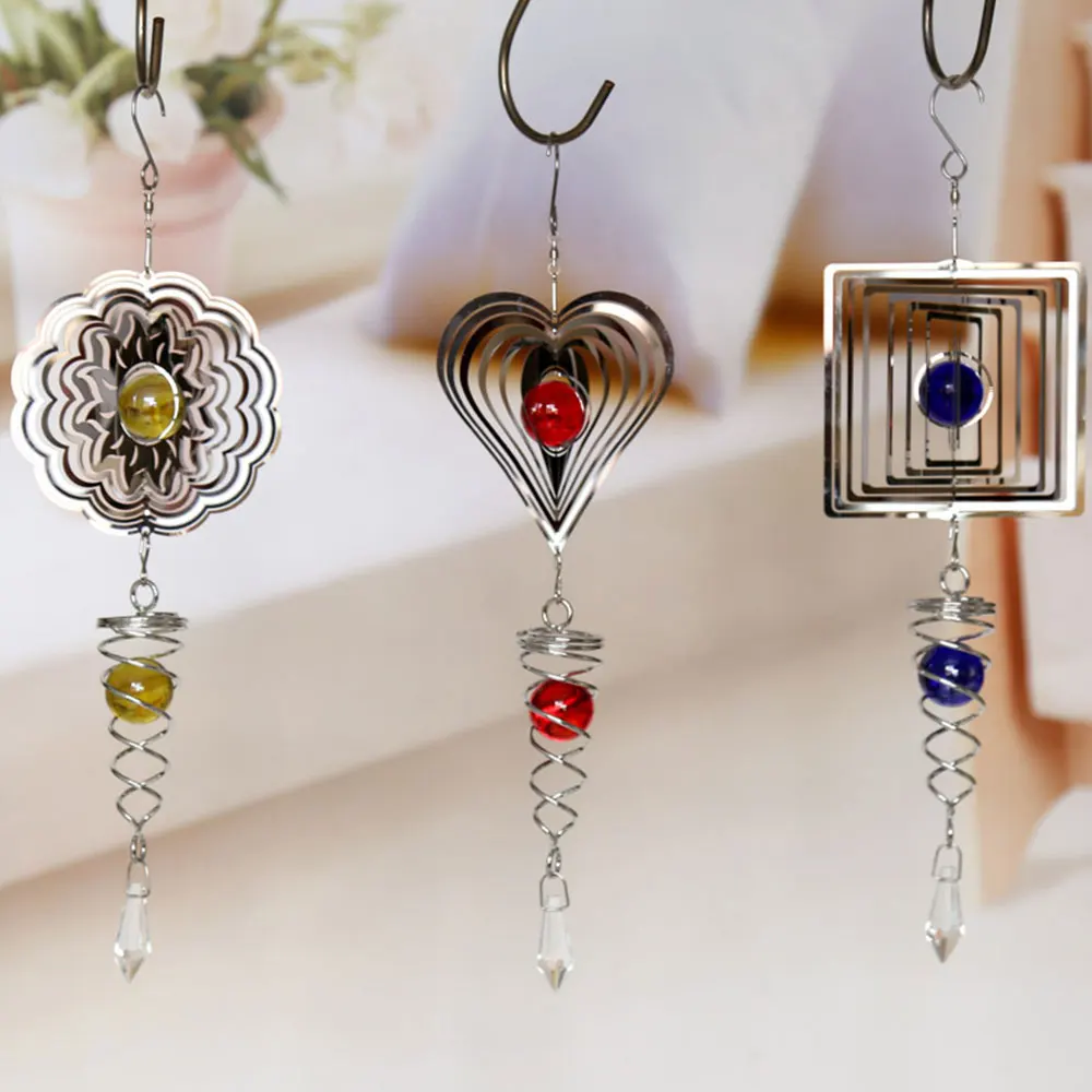Ветряные колокольчики открытый хрустальный шар нержавеющая сталь зеркало