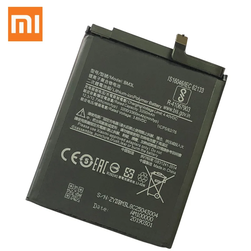 Оригинальная сменная батарея для Xiao mi 9 mi 9 M9 mi 9 BM3L, настоящая батарея для телефона 3300mAh