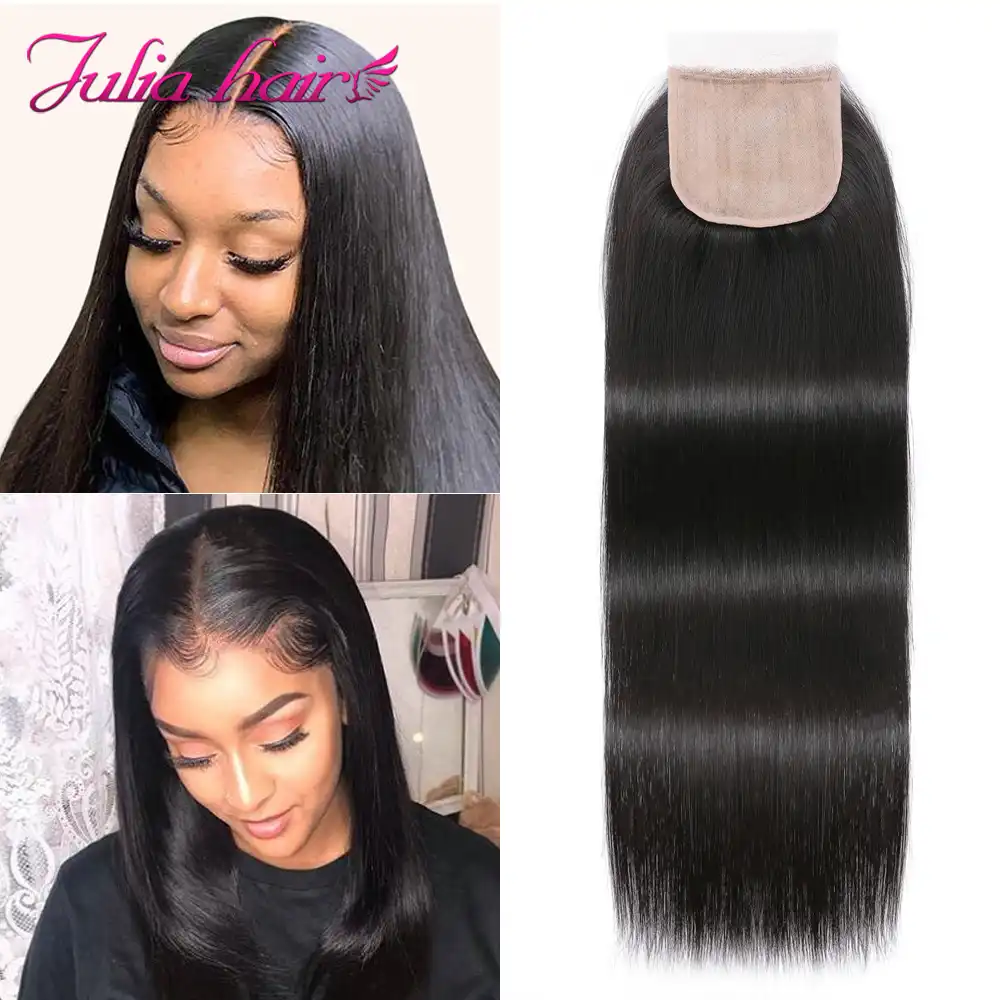 Brazilian Straight Silk Base Lace Closure Free Part Natural Color Body Wave Lace Closure 16 20 Julia Hair Curly Lace Closure Aliexpress