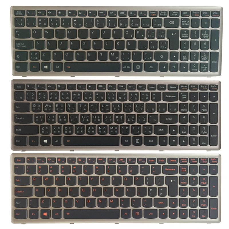 Клавиатура для ноутбука Lenovo Ideapad Z500 Z500A Z500G P500 английская/канадская французская