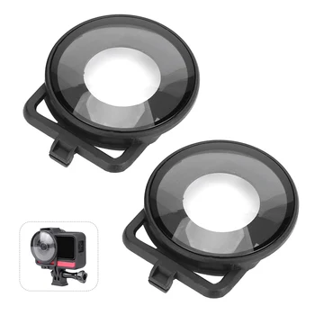 

2PCS Waterproof High Light Transmittance Panoramic Lens Protector Protective Guard Cover for Insta360 ONE R Sports Camera