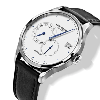 

2020 New Formal Business Casual Automatic Watches Sapphire Crystal 5ATM Black Leather Strap Stainless Steel Men Male Wrist watch