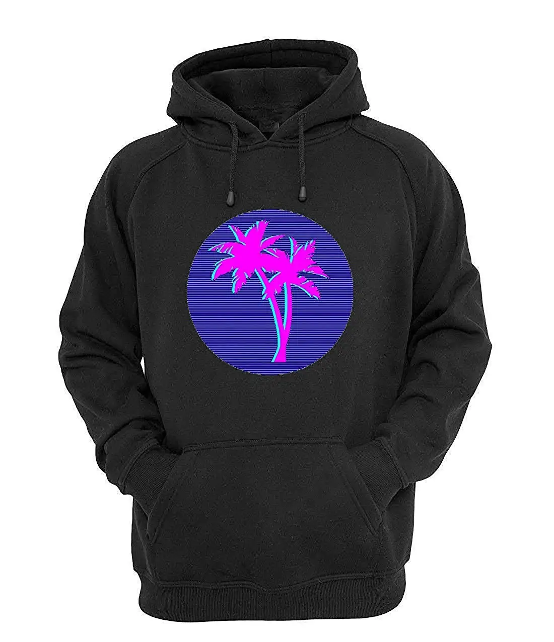TSDFCUnisex Vaporwave Palms Old School VHS толстовка с капюшоном логотипом| |