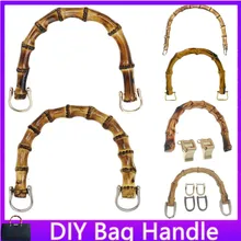 

1Pc Bag Handles Lady Purse U Shape Bamboo Imitation Handcrafted Handbag With Link Buckle Handle handles For DIY Bag Accessories