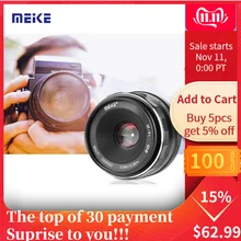 Meike 25 мм f1.8 широкоугольная ручная фокусировка Prime фиксированная рамка объектива линзы для sony E mount беззеркальных камер