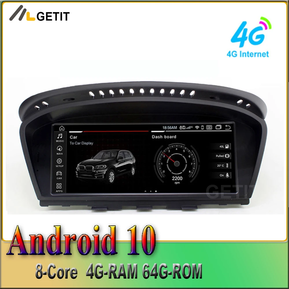 Автомобильный радиоприемник стереоплеер GPS-навигация для Android 10 BMW E60 E61 E63 E64 E90 E91 E92