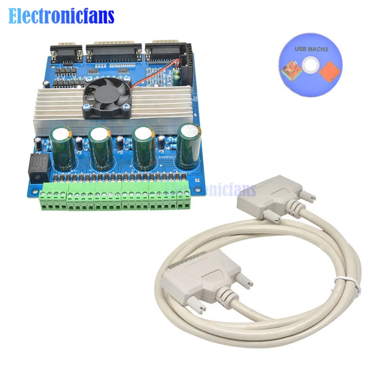 TB6560 DC 12-36V 3A 4 оси шагового двигателя контроллер платы с ЧПУ DC Мотор привод с вентилятором для однополярный биполярный шаговый двигатель