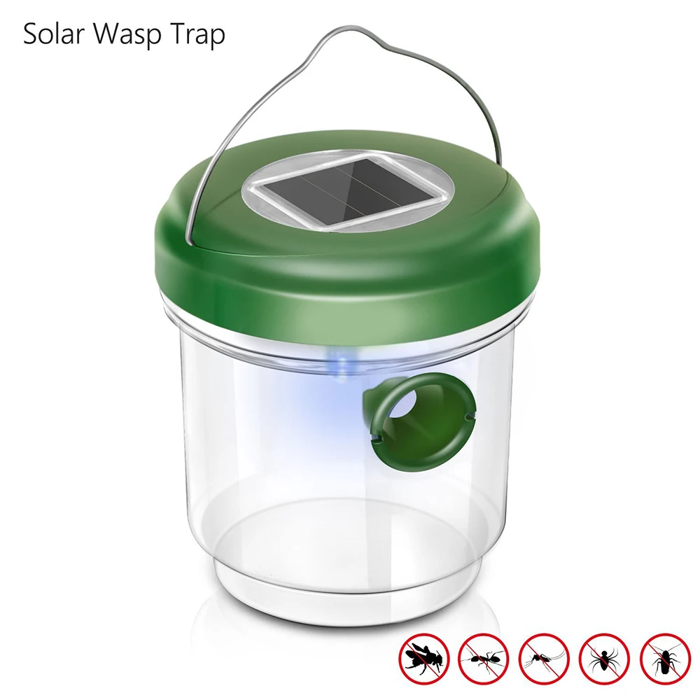 

Solar Powered Wasp Trap Insect Catcher for Bees Yellow Jackets Hornets