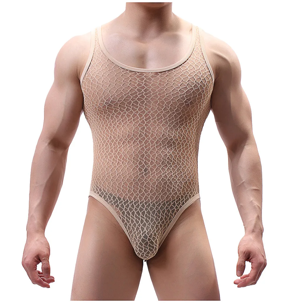 Сексуальные кружевные мужские майки прозрачная сетчатая майка нижнее белье