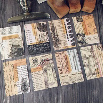 

8Pcs/Bag Vintage Splice Background Sticker DIY Craft Scrapbooking Album Junk Journal Planner Decorative Stickers