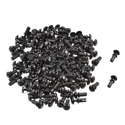 

200 x PCB 5.5mm Push in Height Nylon Clips Fasteners Rivets Black