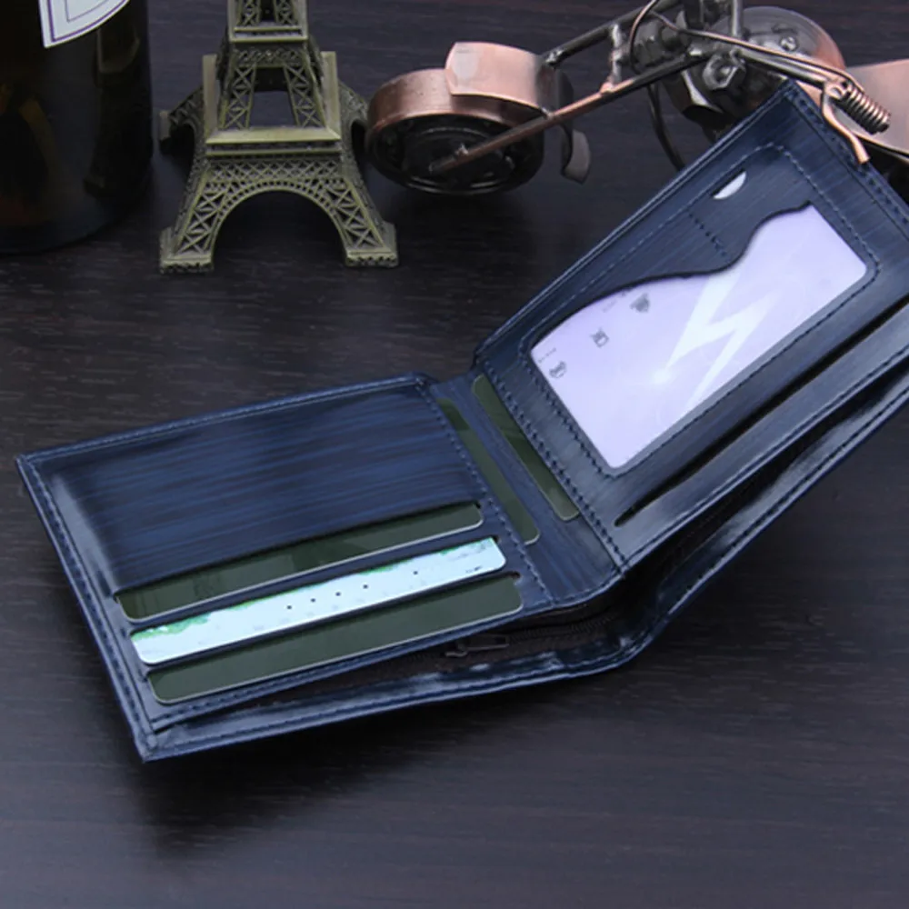 Мужской складной деловой кожаный бумажник ID кредитный держатель для карт кошелек карманы сумка carteira portfel кошелек мужской кошелек