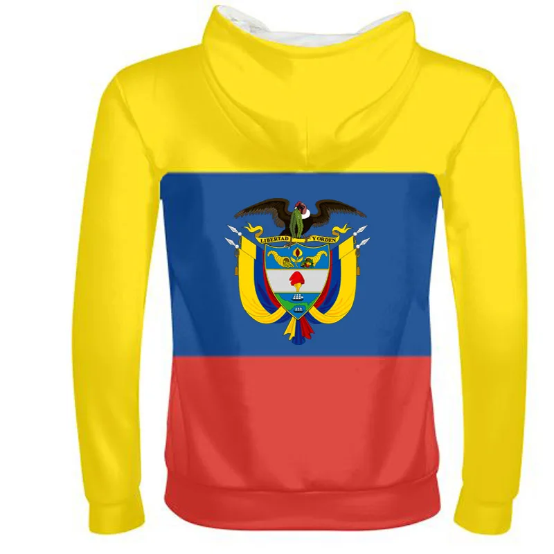 Колумбийский Мужской свитшот на молнии с номером имени по индивидуальному