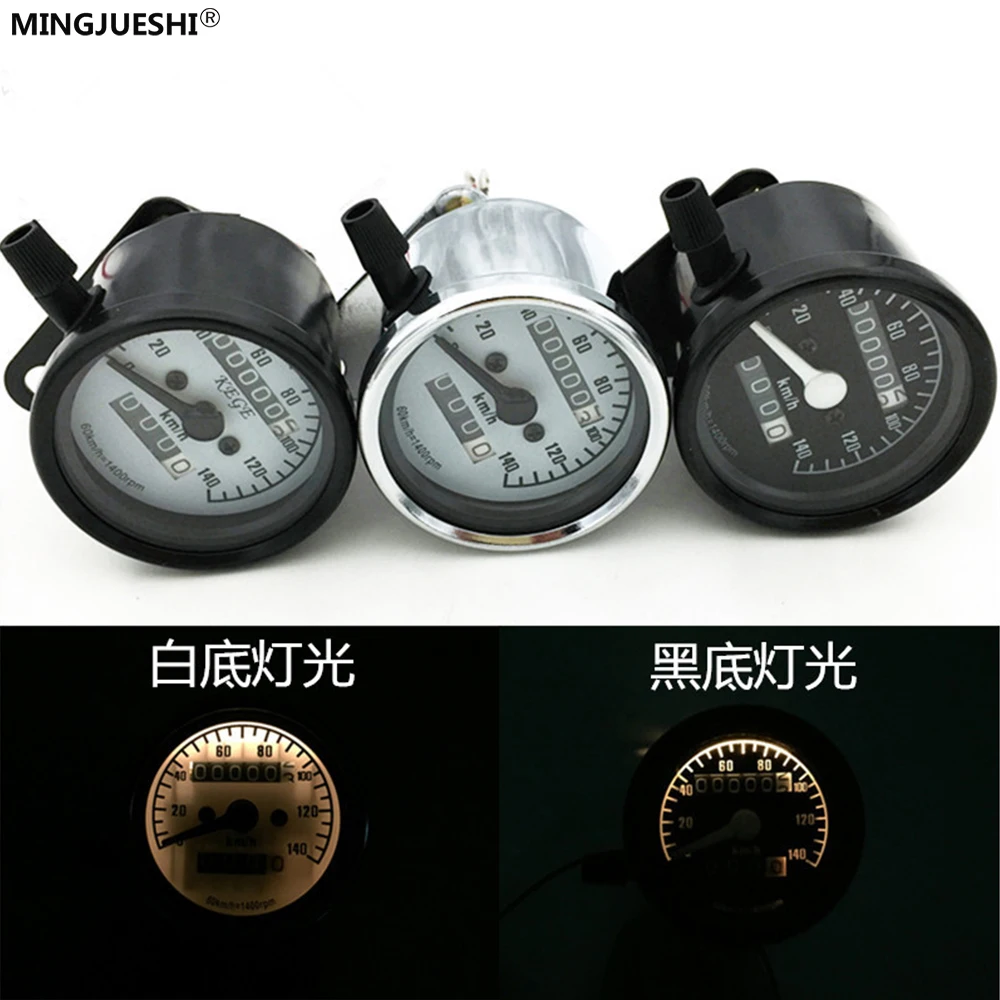 Универсальный мотоцикл одометр 140 км/ч Спидометр Кафе Racer ретро-инструмент