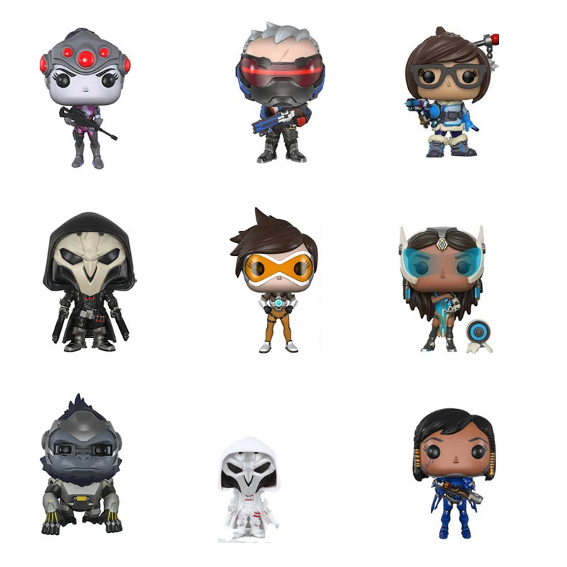 Экшн фигурка из винила FUNKO POP OW Game Over Watche TRACER REAPER SOLDIER Mei Коллекционная модель