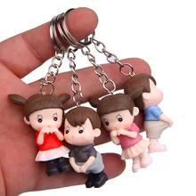 4-игровой домик застенчивый пары Гараж Комплект креативный ключ цепи автомобиля кольцо для ключей в Корейском стиле пары Подвеска для сумочек