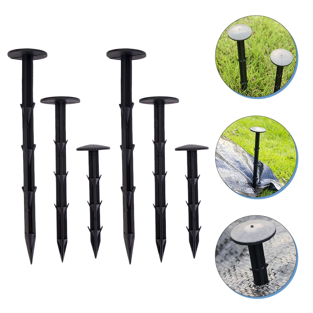 20x Ground Garden Fix Pegs Weed Barrier Fabric Stake Fixing Hooked
