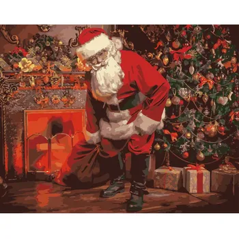

2020 NEW Christmas Handmade DIY Digital oil Paintingpaint number and Coloring Oil painting Living room Dining room Bedroom