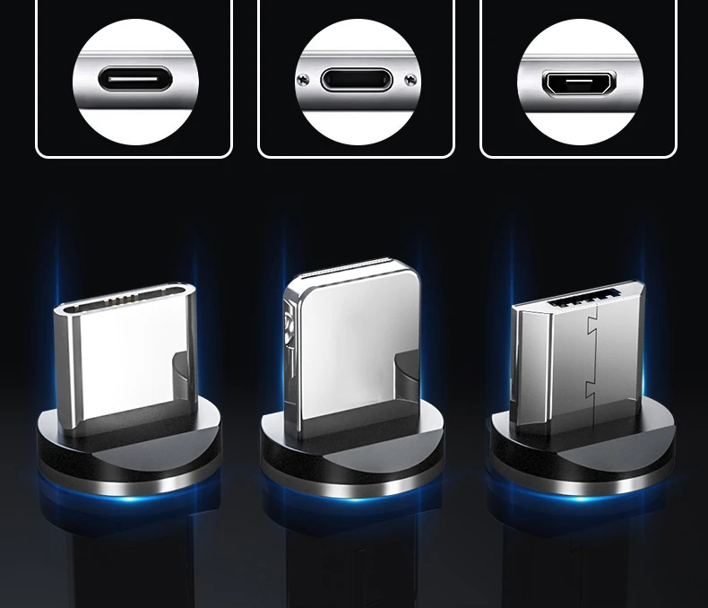 Магнитный кабель 3A Micro usb type-C, зарядное устройство для iPhone XS X 8 7, для samsung huawei type-c, магнитный кабель для быстрой зарядки