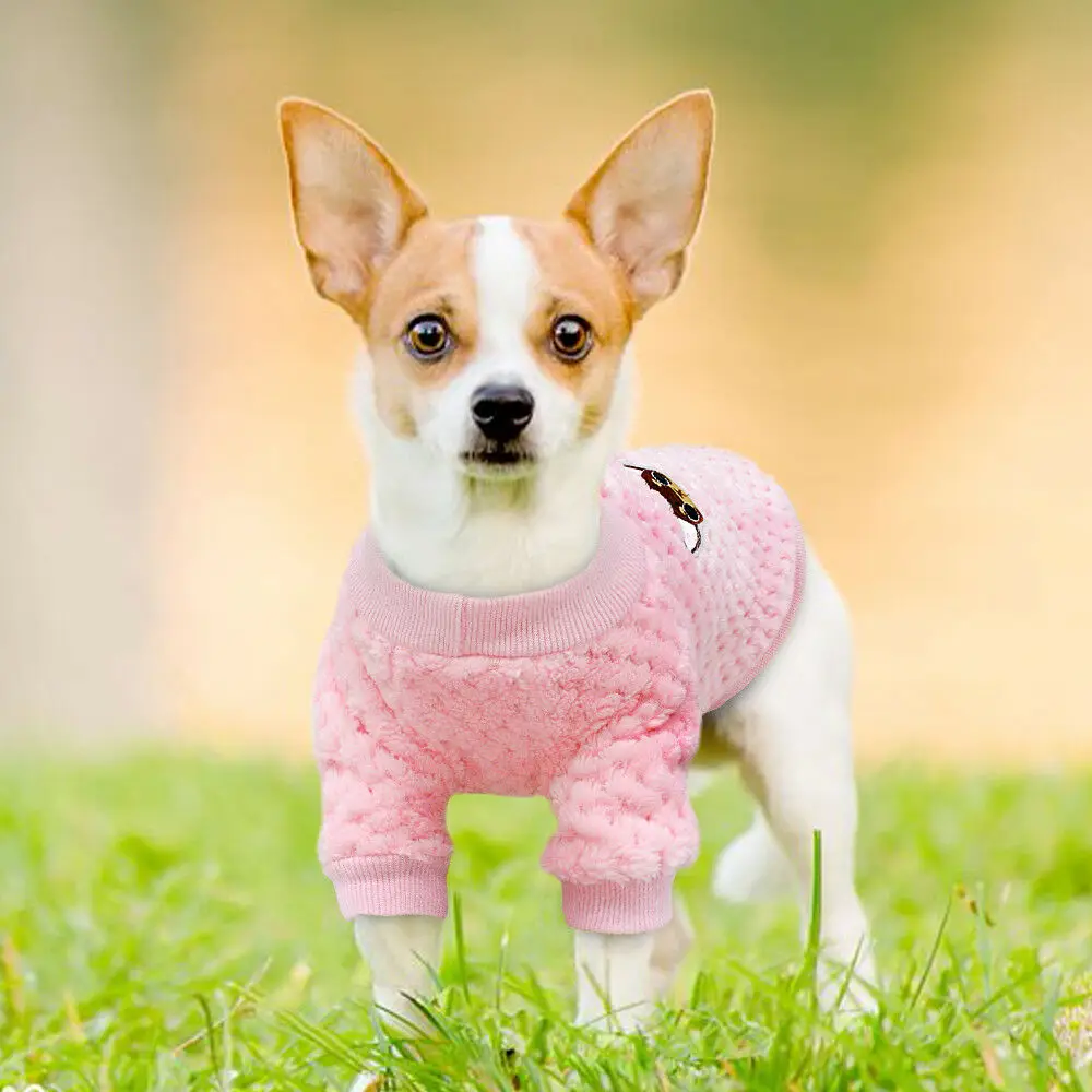 Вязаный джемпер для собак Чихуахуа Одежда для животных для щенков одежда свитер котенок