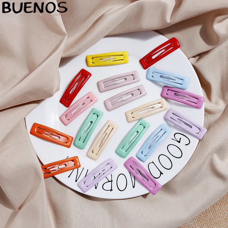 BUENOS Hollow Geometric Hair Clips For Women Waterdrop Acrylic Shiny Tin Foil Sequins Hairpins Accesorios Para el Cabello |