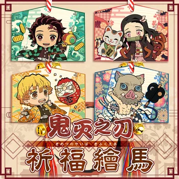 

Anime Demon Slayer: Kimetsu no Yaiba Kamado Tanjirou Nezuko Good Luck Amulet OMaMoRi Pray Bell Pendant Cosplay Prop Gifts