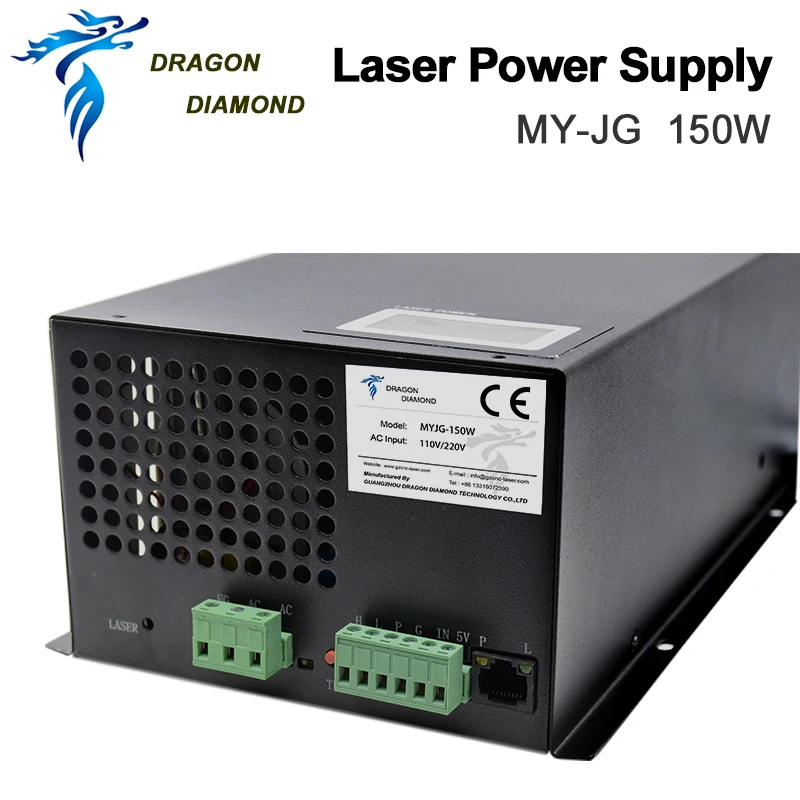 MYJG 130W -150W Co2 Laser Power Supply Source 115V/230V 110V/220V With LCD Display For Co2 Laser Engraving Cutting Machine