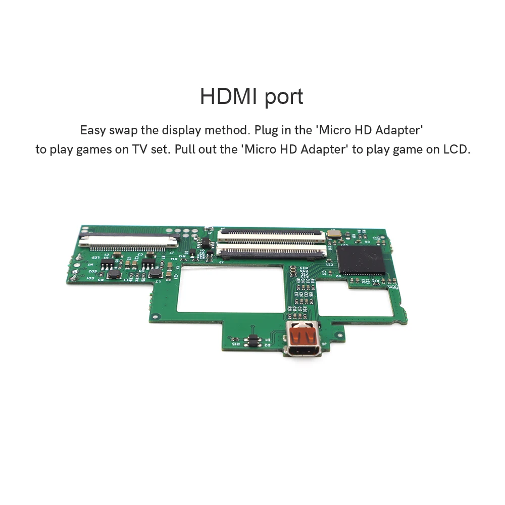 40Pin HDMI-compatible Adapter HDTV Converter V2 Backlight Brightness IPS LCD Kit For 40Pin Gameboy Advance GBA &Pre-cut shell