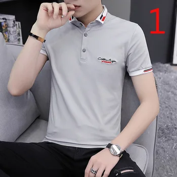 

Short-sleeved t-shirt Korean slim V-neck bottoming cotton t-shirt trend 2020