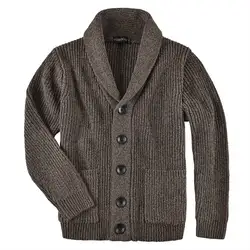Voboom мужской свитер осень зима теплый вязаный кардиган, свитера толстый Мужской Повседневный трикотаж Мужское пальто с карманами 500