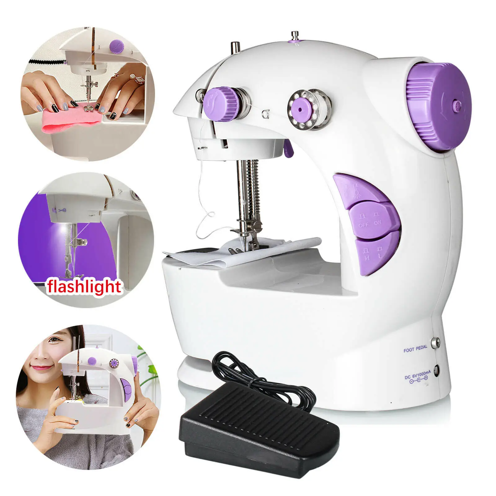 Manual Crafting Mini Sewing Machines Portable Home Hand Held Sewing Machine  Knitting Electric Pedal Mending Machine Tools - Sewing Machines - AliExpress