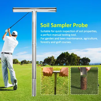 

Multifunction Forest Manual Lawn Maintenance T-Style Handle Golf Course Stainless Steel Soil Sampler Probe Sampling Agriculture