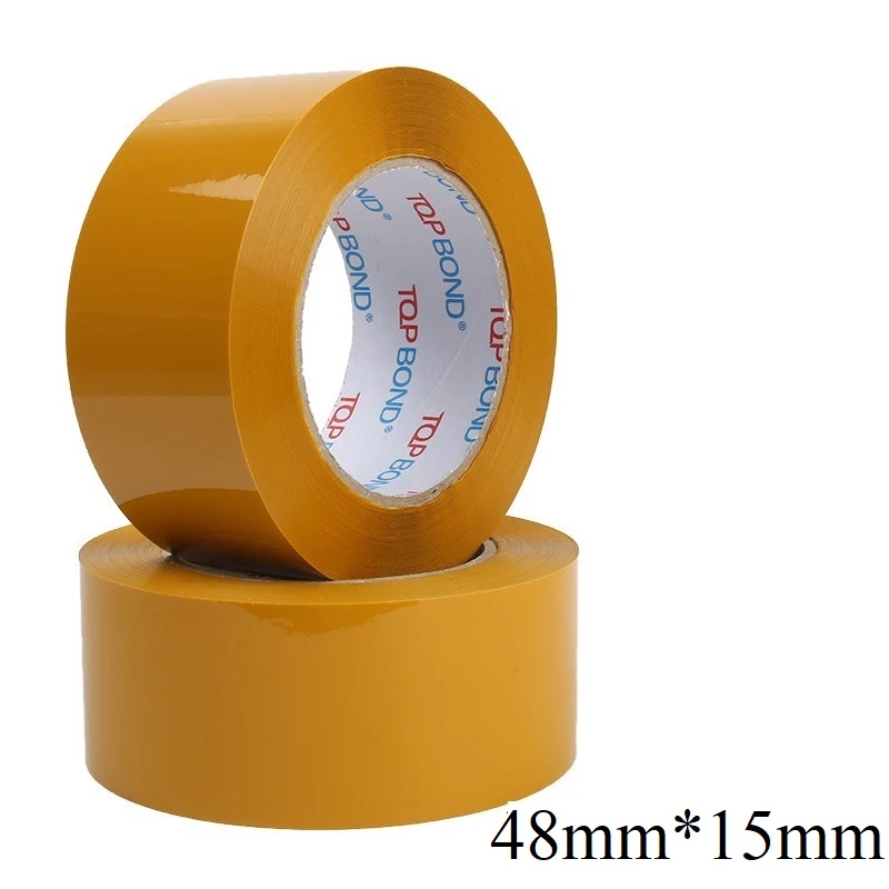 Yellow Noiseless Adhesive Tapes 48mm*15mm Silent Packing Tape Sealing