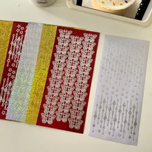 

Sequin Butterfly Chandelier Stickers Scrapbooking Bronzing DIY Notebook Planner Photo Decoration Stationery Sticker