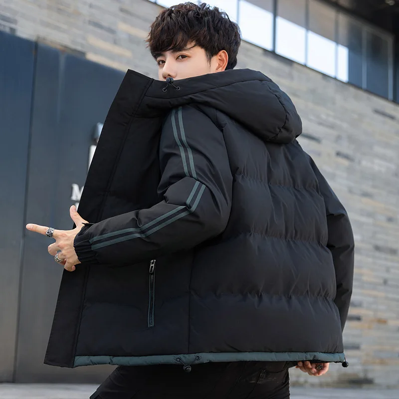 

Man han edition tide brief paragraph coat season 2021 new men's cotton quilted jacket upset down cotton-padded jacket